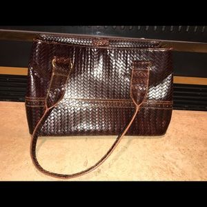 Woven Brahmin shoulder bag